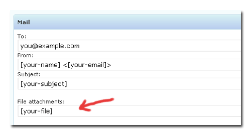 file attachment to mail